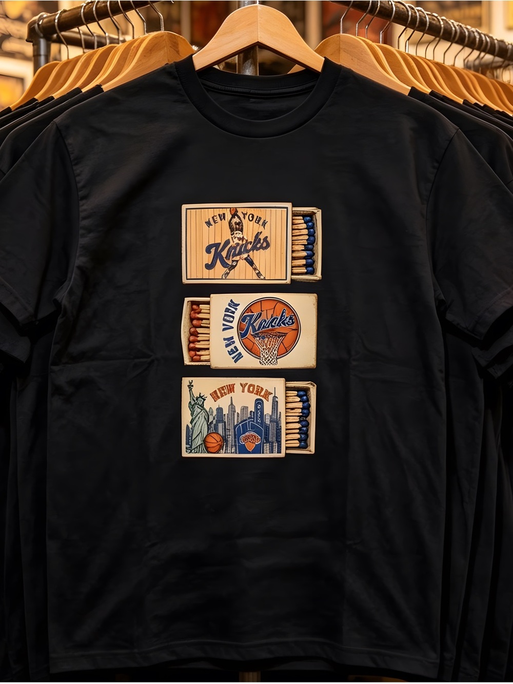 New York Knicks Black Graphic Tee